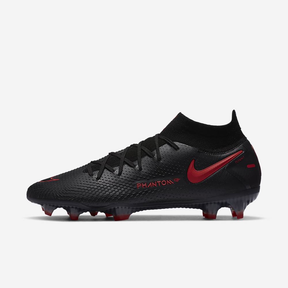 Crampon De Foot Nike Phantom GT Elite Dynamic Fit FG Noir 5643-201 Black/Dark Smoke Grey/Chile Red Femme | APX-25706083